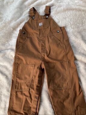Carhartt toddler baby  Chest Pocket Overalls in Brown